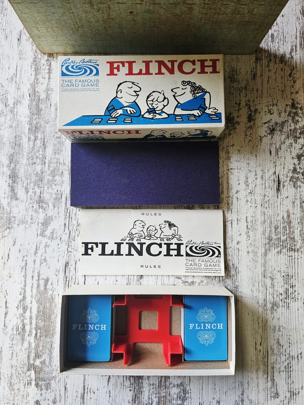 Flinch Card Game Parker Brothers Vintage 1963 Classic Complete - Great Condition